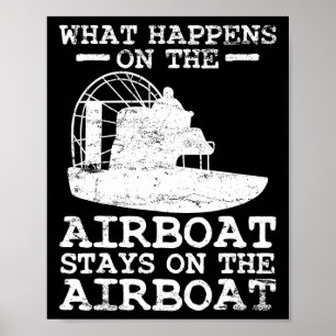 Luchtboot boot kapitein varen vintage  poster