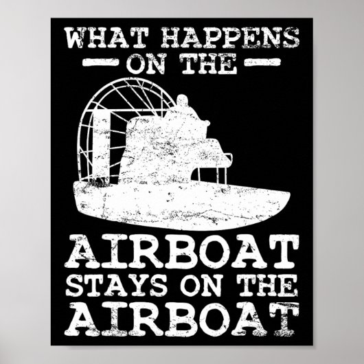 Luchtboot boot kapitein varen vintage  poster (Voorkant)