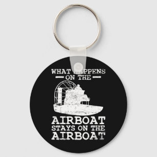 Luchtboot boot kapitein varen vintage sleutelhanger