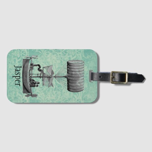  luchtboot gepersonaliseerd bagagelabel (Voorkant (horizontaal))