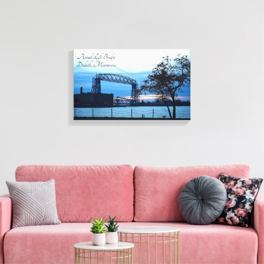 Luchtbrug Duluth, Minnesota Print Canvas (Insitu (Woonkamer))