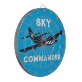 Luchtcommandant typografie, vliegtuig vliegen, luc dartbord (Voorkant Links)