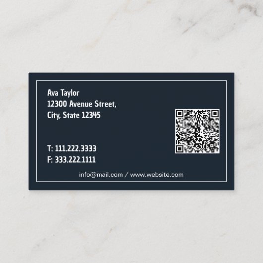 Luchtdrone UAV Custom QR Visitekaartje (Achterkant)