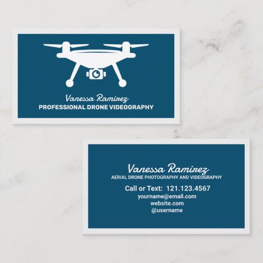 Luchtdrone Videografie Visitekaartje (Voorkant / Achterkant)