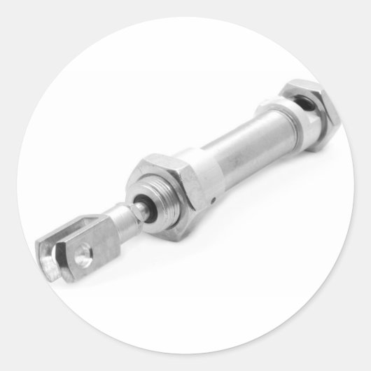 Luchtdrukcilinder Ronde Sticker (Voorkant)