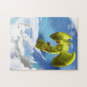 Luchtelement en vogel legpuzzel (Horizontaal)