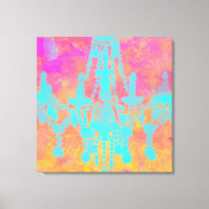 Luchters Art in Reds & Golds Canvas Afdruk