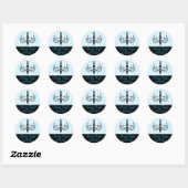 luchters Envelope Seal (blauw) Ronde Sticker (Vel)