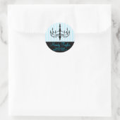 luchters Envelope Seal (blauw) Ronde Sticker (Tas)