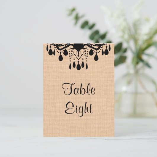 luchters op het nummer van de druppelteller briefkaart (Staand voorkant)