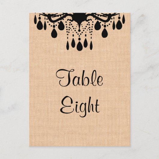 luchters op het nummer van de druppelteller briefkaart (Voorkant)