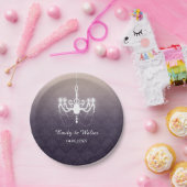  luchters op Paarse bruiloft Papieren Bordje (Feest)