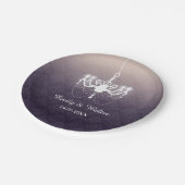  luchters op Paarse bruiloft Papieren Bordje (Gekanteld)