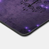 luchters, paars, zwarte gothische vintage bureaumat (Hoek)