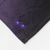 luchters, paars, zwarte gothische vintage fleece deken (Hoek)