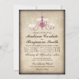 Luchters Rustic Wedding Invitations Kaart