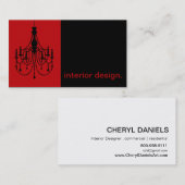 Luchters Silhouette Icon - Binneninrichting Visitekaartje (Voorkant / Achterkant)