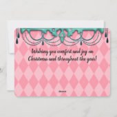 Luchters van brei- en haakwerk feestdagenkaart (Achterkant)