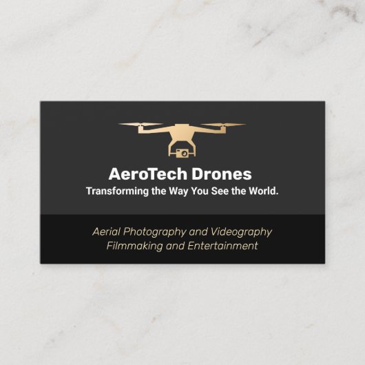 Luchtfoto- en videografiedienst visitekaartje (Voorkant)