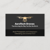 Luchtfoto- en videografiedienst visitekaartje (Voorkant)