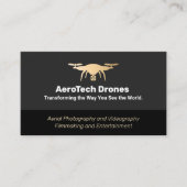 Luchtfoto- en videografiedienst visitekaartje (Voorkant)