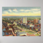 Luchtfoto Savannah GA retro Poster (Voorkant)