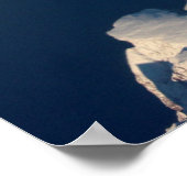 Luchtfoto Uitzicht van besneeuwde bergtoppen met r Poster (Hoek)