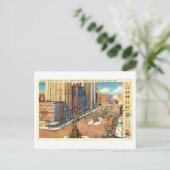 Luchtfoto Uitzicht van Cadillac Square in Detroit, Briefkaart (Staand voorkant)