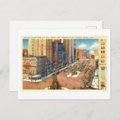 Luchtfoto Uitzicht van Cadillac Square in Detroit, Briefkaart (Voorkant / Achterkant)