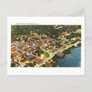 Luchtfoto Uitzicht van Lake Charles, Louisiana,  Briefkaart