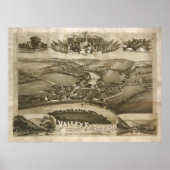 Luchtfoto Valley Forge PA Pennsylvania Poster (Voorkant)