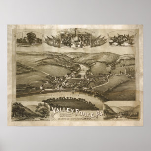 Luchtfoto Valley Forge PA Pennsylvania Poster