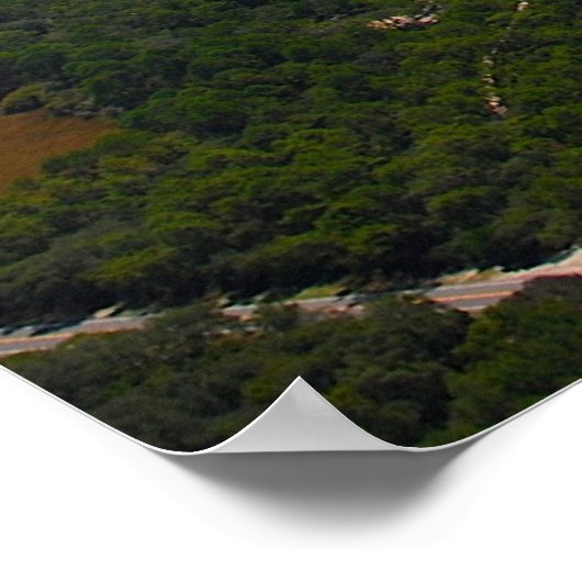 Luchtfoto van Alligator Point in Florida Poster (Hoek)