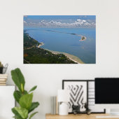 Luchtfoto van Alligator Point in Florida Poster (Thuiskantoor)