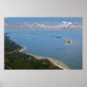 Luchtfoto van Alligator Point in Florida Poster (Voorkant)