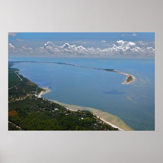 Luchtfoto van Alligator Point in Florida Poster (Voorkant)