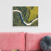 Luchtfoto van bomen overdag canvas afdruk (Insitu (Woonkamer))