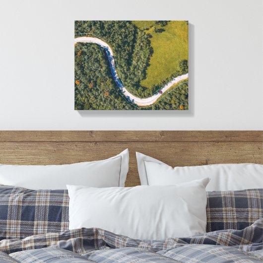 Luchtfoto van bomen overdag canvas afdruk (Insitu (Slaapkamer))