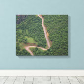 Luchtfoto van bos canvas afdruk (Insitu (Houten vloer))