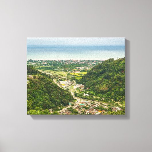 luchtfoto van bossen canvas afdruk (Voorkant)