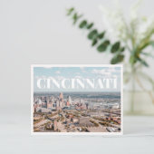 Luchtfoto van Cincinnati Ohio Downtown  Briefkaart (Staand voorkant)