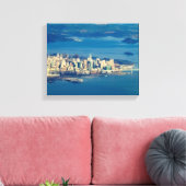 Luchtfoto van de baai van San Francisco Canvas Afdruk (Insitu (Woonkamer))