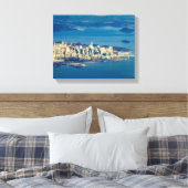 Luchtfoto van de baai van San Francisco Canvas Afdruk (Insitu (Slaapkamer))