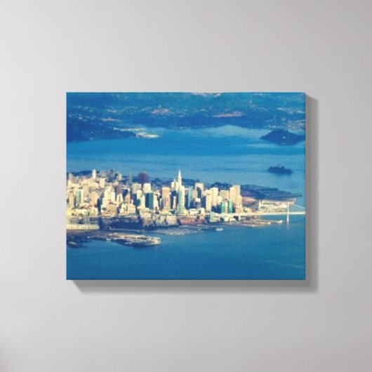 Luchtfoto van de baai van San Francisco Canvas Afdruk (Voorkant)