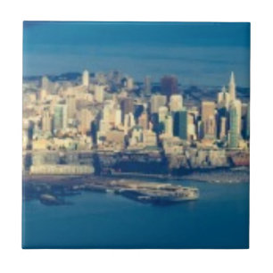Luchtfoto van de baai van San Francisco Tegeltje