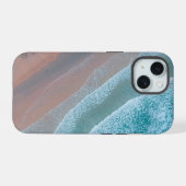 luchtfoto van de oceaan iPhone 15 case (Achterkant horizontaal)