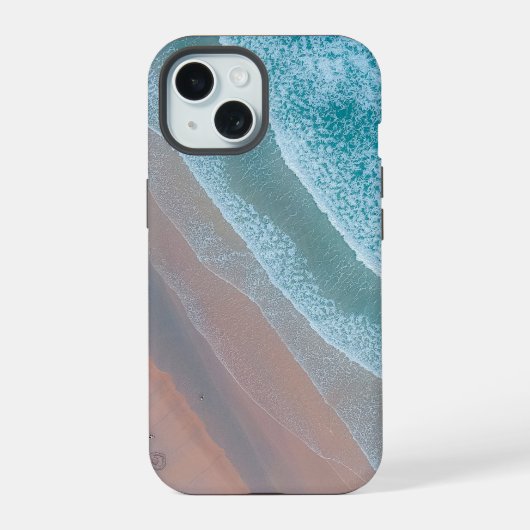 luchtfoto van de oceaan iPhone 15 case (Achterkant)