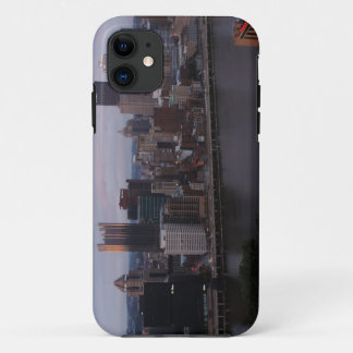 Luchtfoto van de skyline van Pittsburgh bij zonson Case-Mate iPhone Case