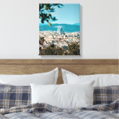 Luchtfoto van de stad canvas afdruk (Insitu (Slaapkamer))