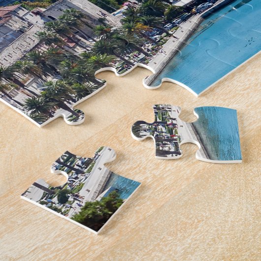 Luchtfoto van de waterkant van de stad Split, Dalm Legpuzzel (Zijkant)